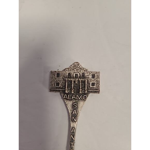 Alamo San Antonio Texas Pewter Collectors Spoon 3" Gish Souvenir - Picture 3 of 5